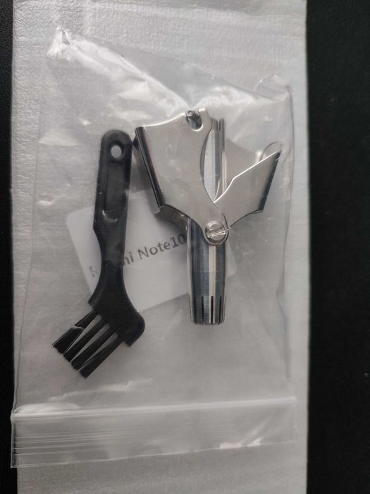 Механический триммер для удаления волос из носа и ущей. Нержавейка.