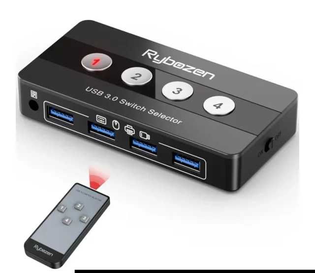 Switch USB 3.0 com 4 portas Rybozen Com Comando461841347285493763