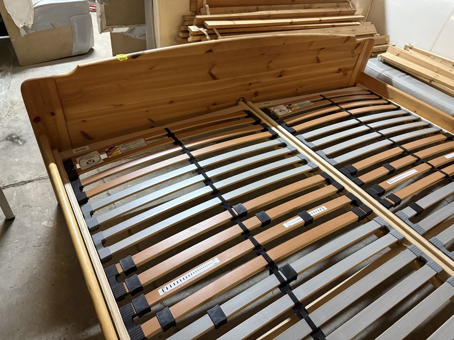 Łóżko drewniane z Holandii | 180x200 sosnowe + stelaze DOWOZ