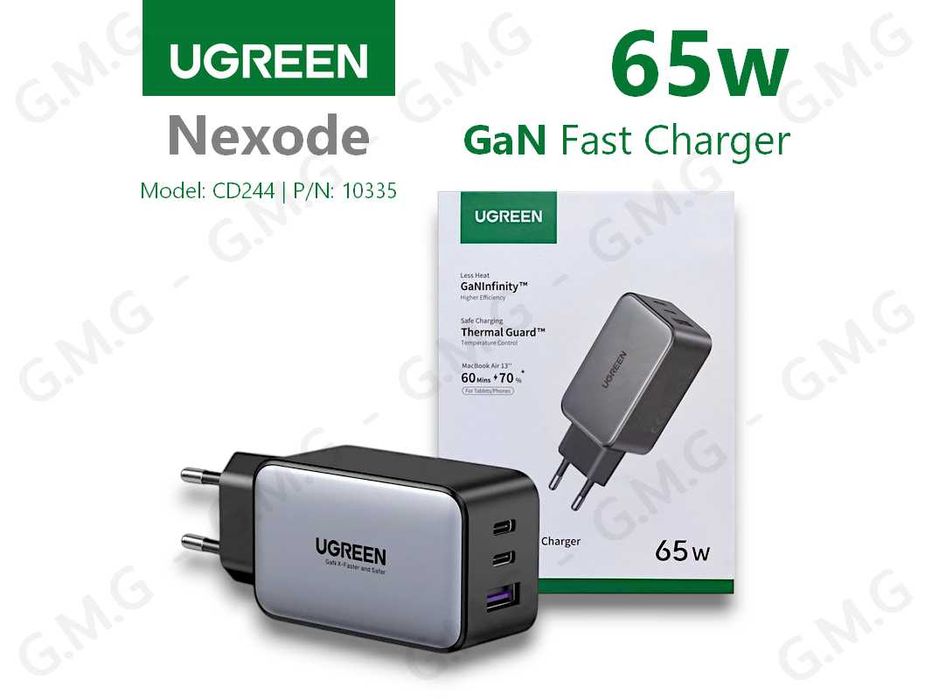 Зарядні пристрої UGREEN Nexode GaN Fast Charger 65W