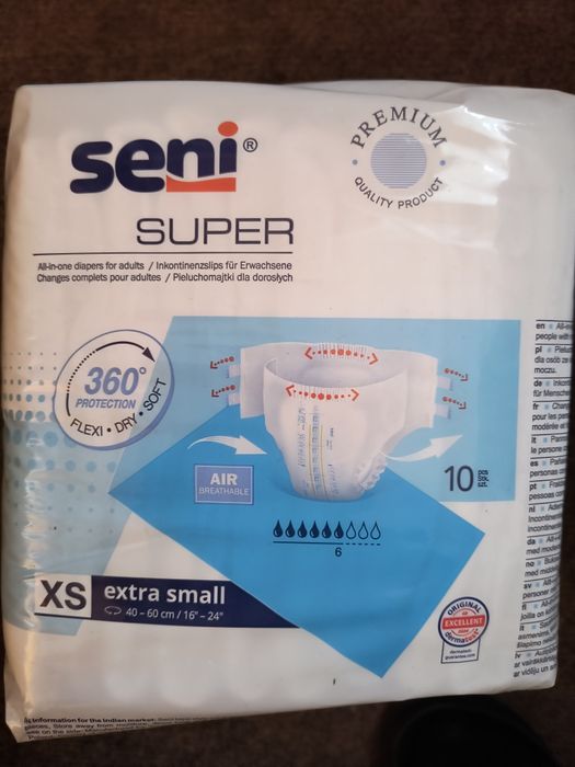 Pieluchy seni super XS extra small 7 op