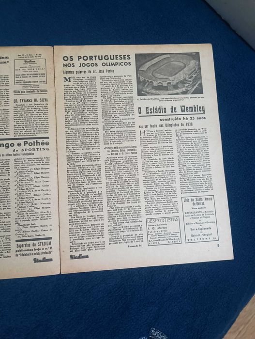 Edição Revista Stadium 1948 - ScBraga