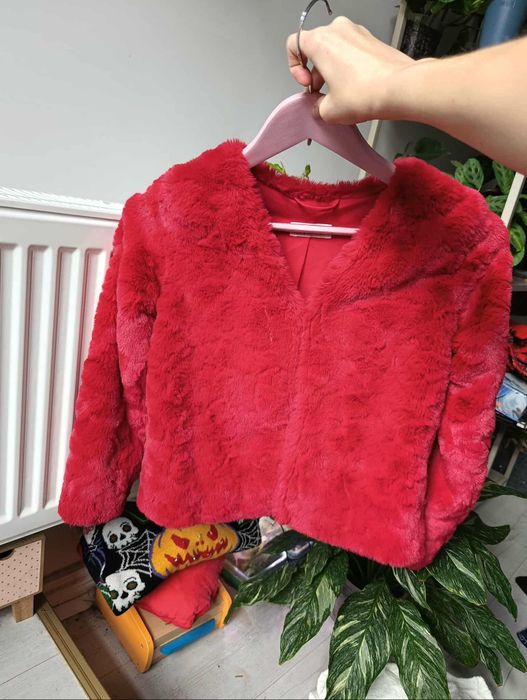 Kurtka kożuszek na jesień h&m 134 140