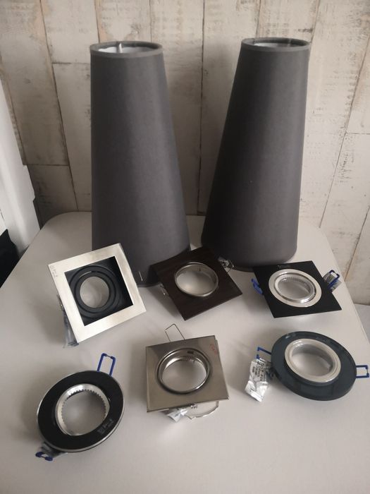 Oprawa halogenowa - koło /kwadrat + 2 abażury