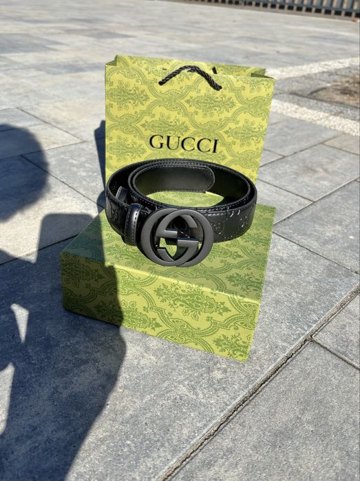 pasek czarny gucci