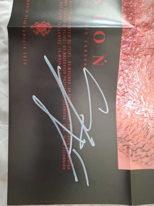 Plakat z autografem SŁOŃ - REDRUM autograf hip-hop rap