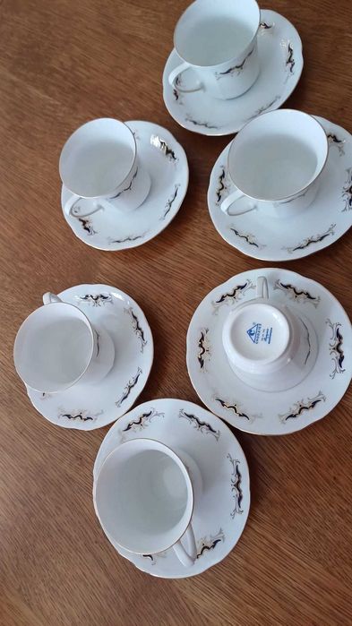 sprzedam serwis kawowy ręcznie malowany