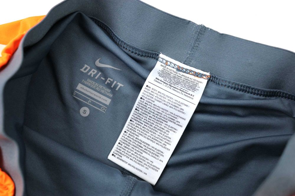 Nike pomarańczowe sportowe szorty z legginsami S