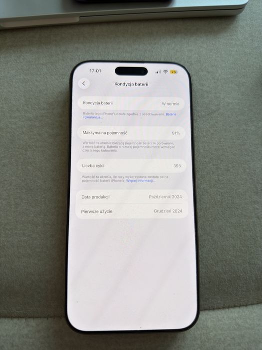Iphone 16 Pro Max 256 GB Tytan Pustynny 91%