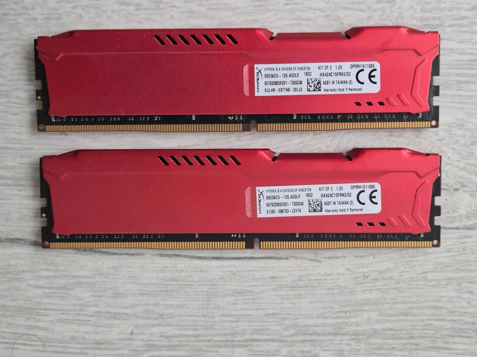 пам'ять DDR4 32GB Kit (2x16) 2400MHz CL15 HyperX FURY. Trade-IN