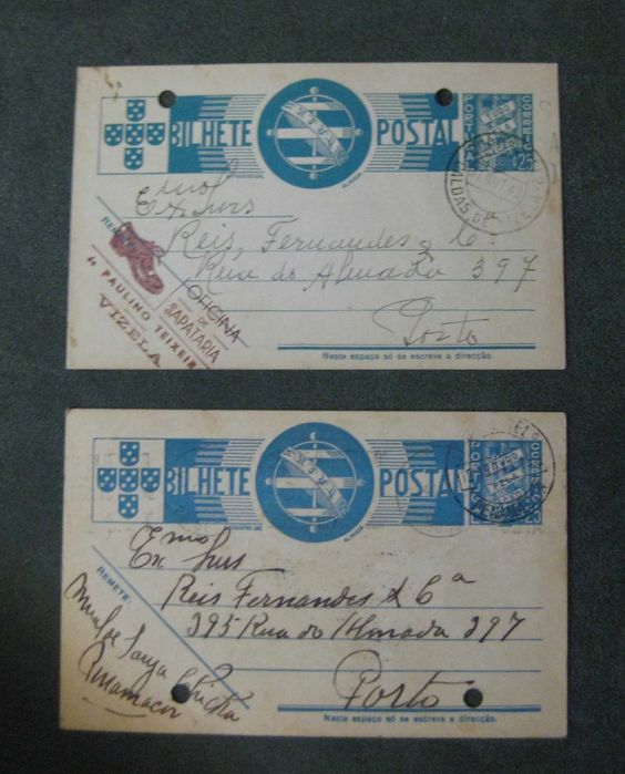 Conjunto de 2 IP (Bilhete Postal)  nº 83 Circulados