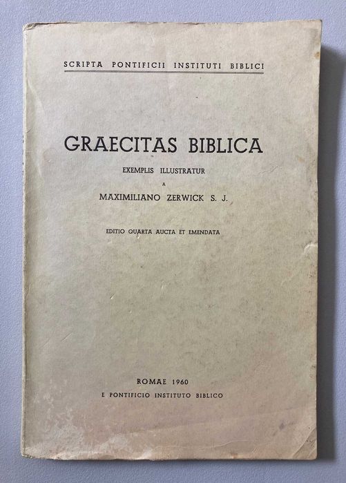 Graecitas Biblica, de Maximiliano Zerwick