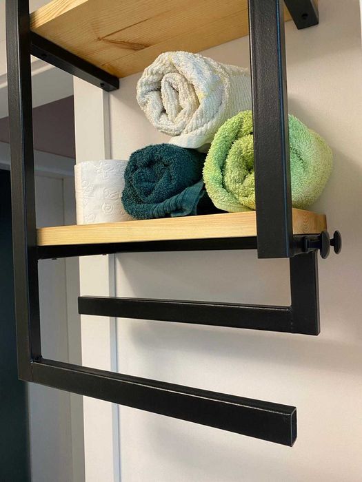 Półka łazienkowa, kuchenna w stylu loft