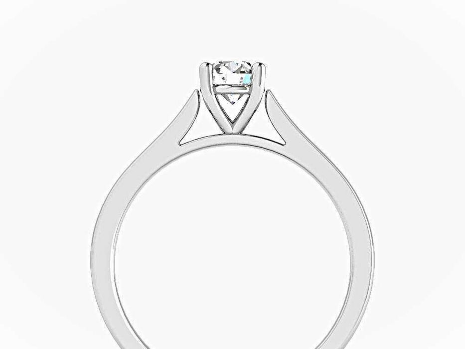 Pierścionek z brylantem 0,52 ct białe złoto pr. 585 likwidacja -55%