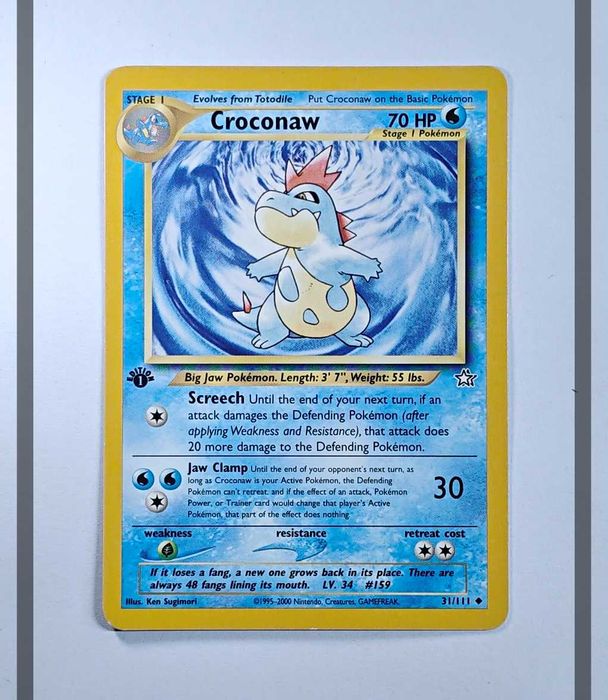 Croconaw 31/111 1.st Edition NG Pokemon ENG-NM