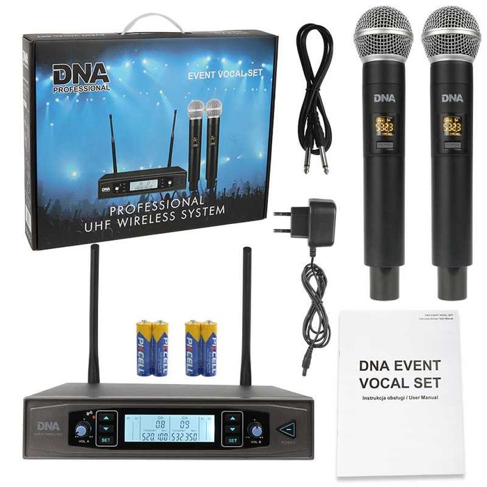 DNA EVENT VOCAL SET mikrofony bezprzewodowe 2x nadajnik