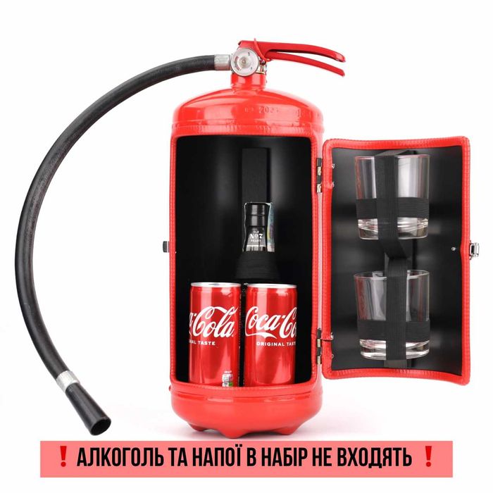 Вогнегасник міні-бар на подарунок з написом "Jack Daniels" Червоний