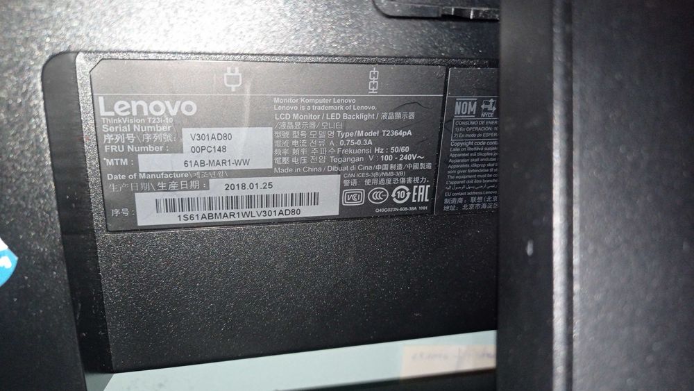 IPS монітор Lenovo ThinkVision T23i-10 23" HDMI