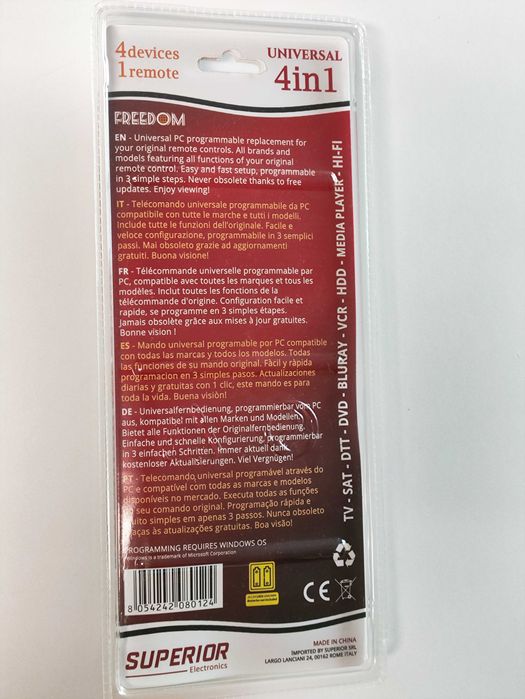 Comando universal Superior 4 em 1 Programável por PC