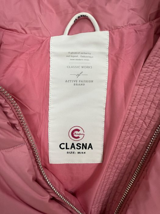 Женский удлиненный пуховик CLASNA усі розміри XS,S,M,L розпродаж