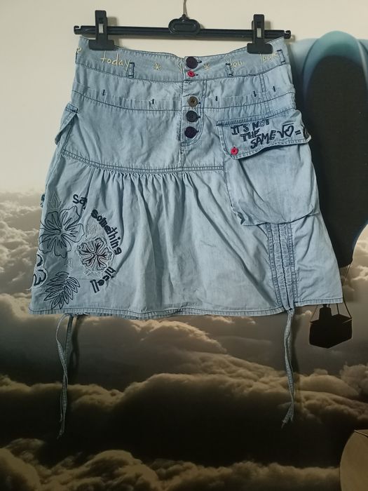 Desigual spódnica patchwork Boho hippie etno slow art y2k alt okazja
