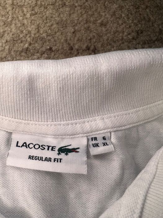 Біле Поло Lacoste XL