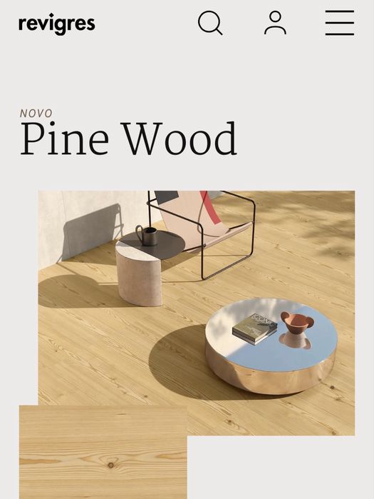 Pine wood mosaico chao revigres