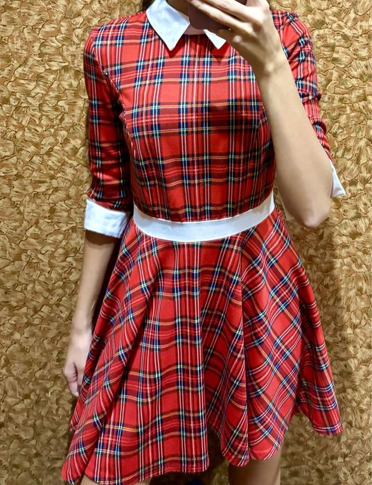 Платье в клеточку