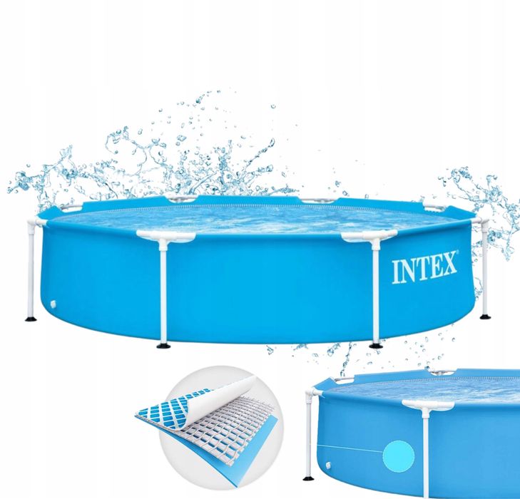 Basen stelażowy okragły Intex 244x51 Łatwy montaż