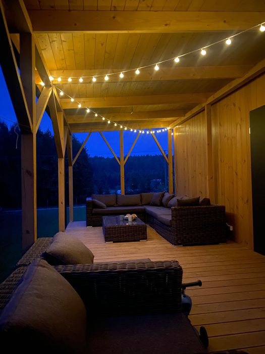 Baciki 61 domek przy lesie na Podlasiu z balia jacuzzi ferie