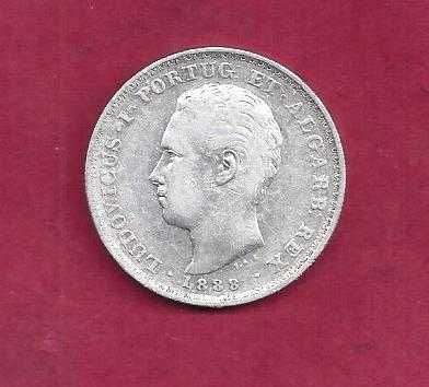 MONARQUIA D. Luis I  500 REIS  1888  Prata  Bonita
