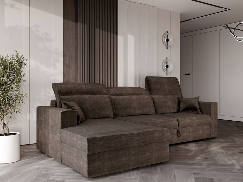 Narożnik prosto od producenta rozkladany wygodny regulowane zagłówki