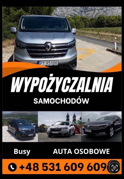 WYPOŻYCZALNIA SAMOCHODÓW Ceny od 1800zł/miesiąc. 80zł/dobę