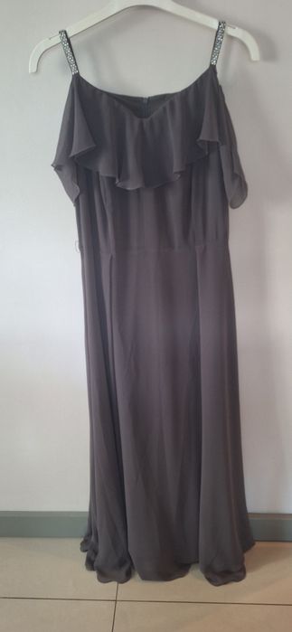 Szara sukienka wieczorowa roz 42