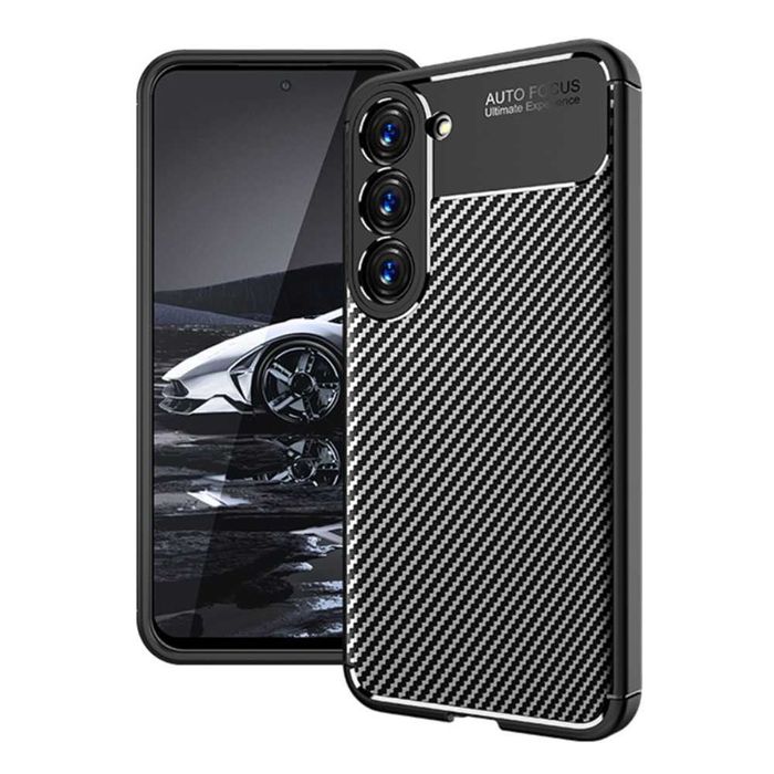 Carbon Case Premium - Etui Pancerne Samsung Galaxy A27 + Szkło Hartowane 9H