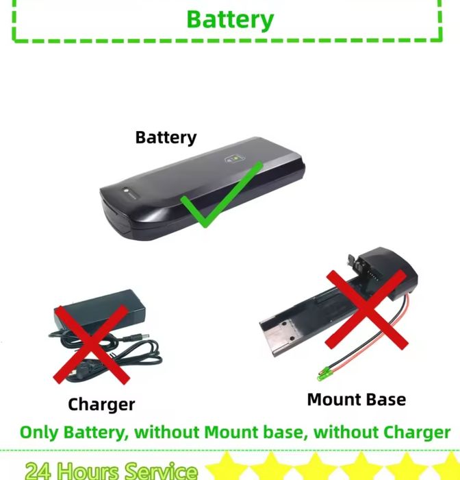 Bateria Ebike 36V 7.8Ah Lítio Nova para Bicicleta Elétrica