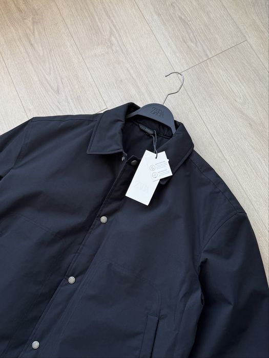 Куртка на Осінь ZARA Overshirt Чоловіча Овершорт Оригінал Мужская Черная Ветровка Зара