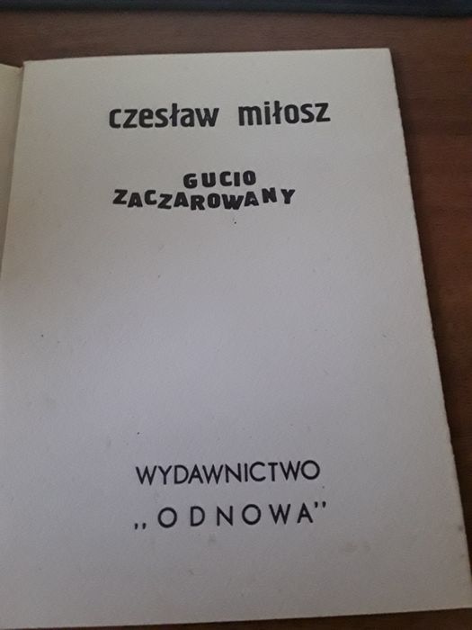 Gucio zaczarowany Czesław Miłosz