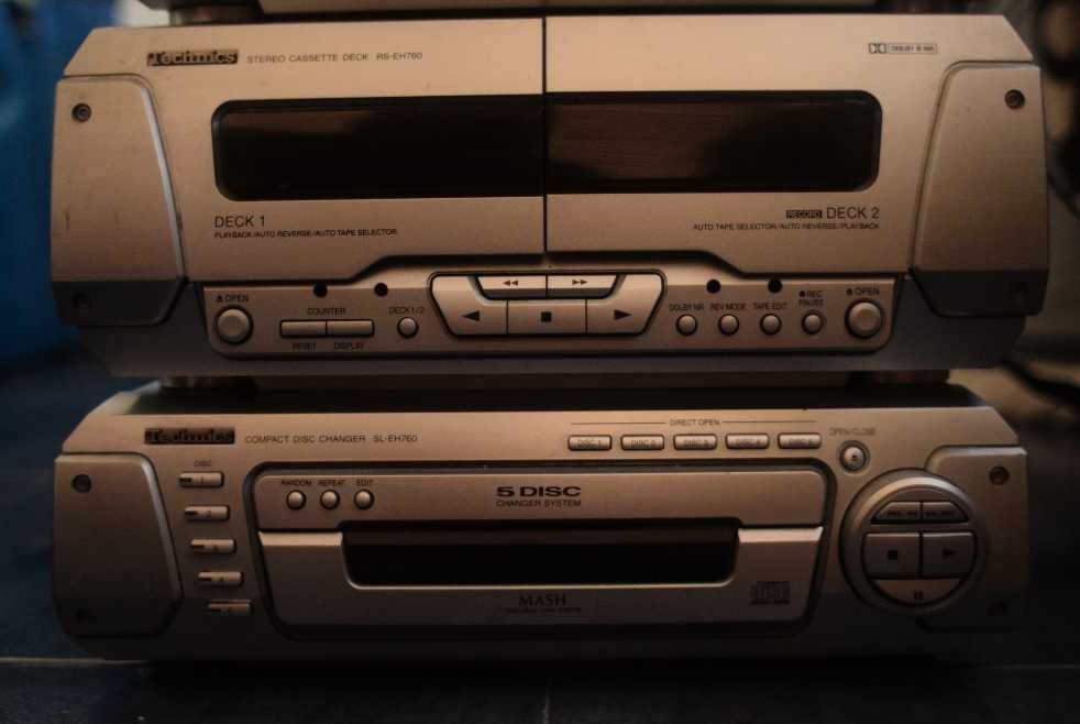 Aparelhagem Technics 4 Decks Amplificador Radio Cassetes Cd's Home Cinema 5.1