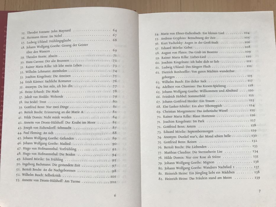 Die Lieblingsgedichte der Deutschen