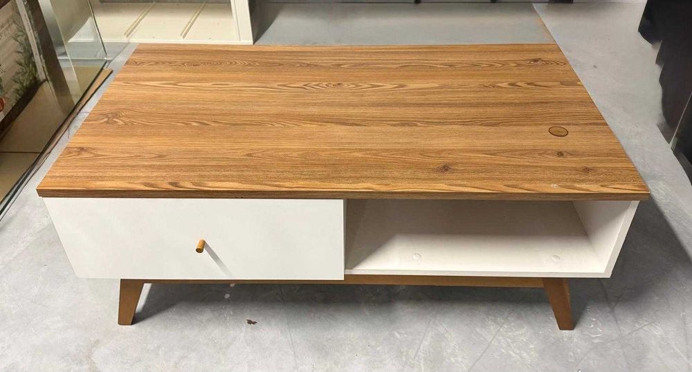 Komoda szafka RTV elegancki regał, biała szuflada