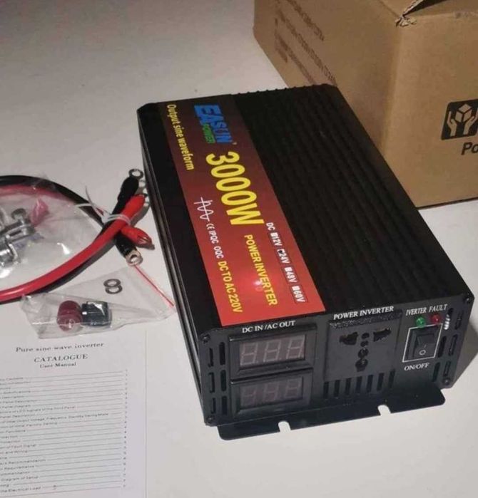 Inversor 3000w Onda Pura 24v ou 12v para 220v Novo para Camião, Carro