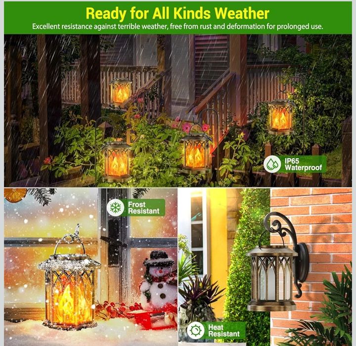 Wiszące lampy solarne do ogrodu, na zewnątrz