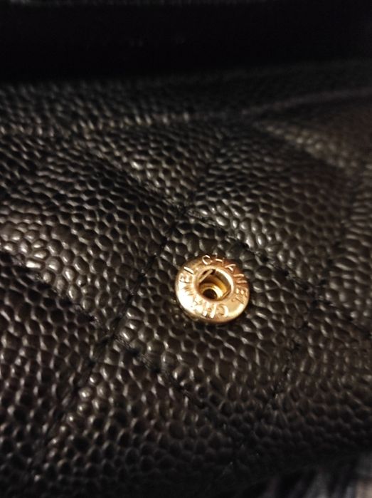 Гаманець Chanel Шанель стьобаний чорний портмоне премиум качество