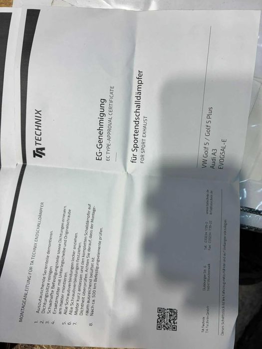 wydech końcówka wydechu tuning audi a3 8p TA-TECHNIX golf v 5 hb plus