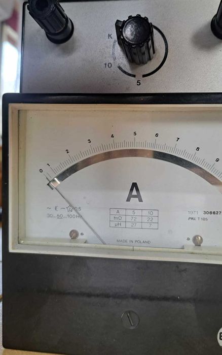 Amperomierz laboratoryjny ERA KM-1, 0-5A-10A