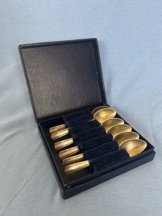 Srebrne sztućce wschodni łyżeczki do kawy