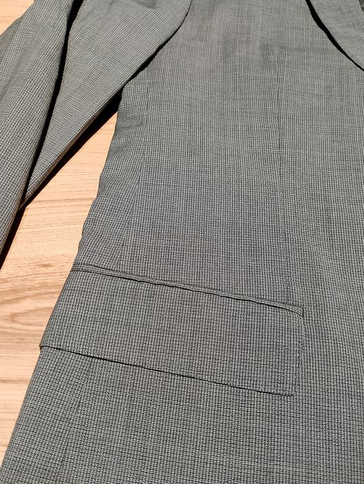 Szara Wełniana Marynarka Hugo Boss