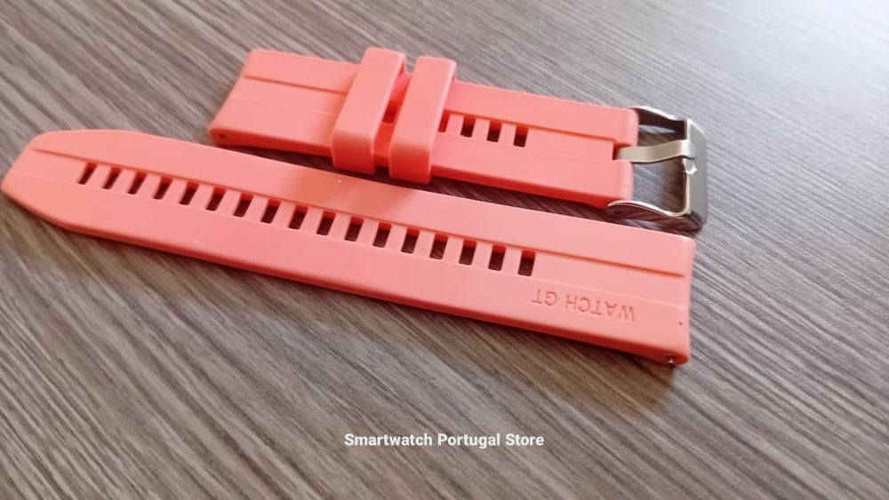 Bracelete 22mm em silicone, WATCH GT (Nova) Rosa