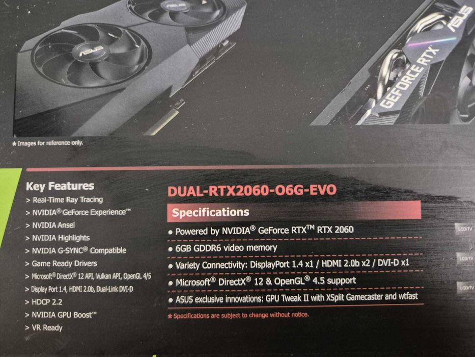 Placa Gráfica - ASUS Geforce RTX 2060 Dual OC  6GB GDDR6